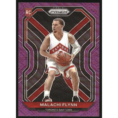 2020-21 Panini Prizm Prizms Purple Wave #287 Malachi Flynn