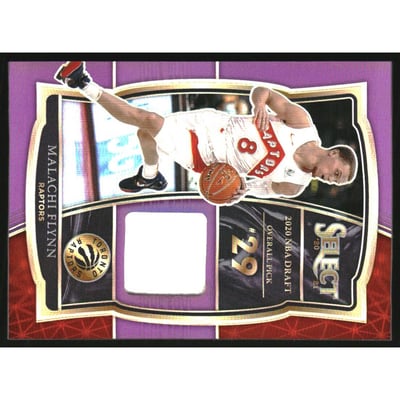 2020-21 Select Draft Selections Memorabilia Prizms Purple #29 Malachi Flynn