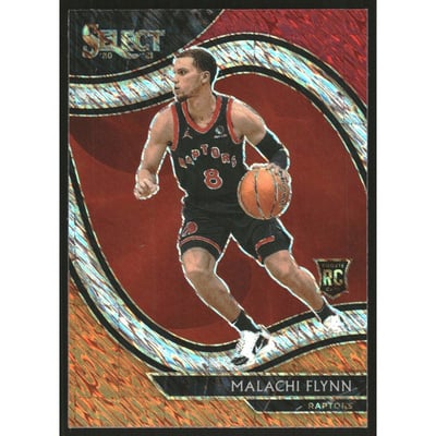 2020-21 Select Prizms Red White Orange Shimmer #272 Malachi Flynn