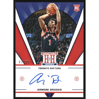 2021-22 Panini Chronicles Hometown Heroes Rookie Autographs Blue #15 Armoni Brooks/99