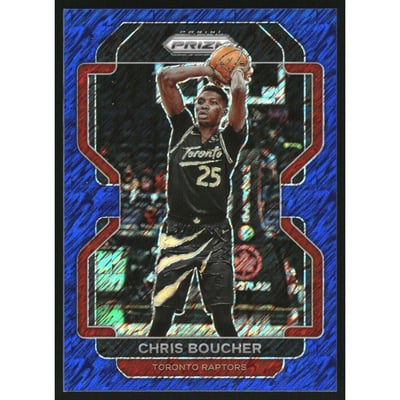 2021-22 Panini Prizm Prizms Blue Shimmer #182 Chris Boucher