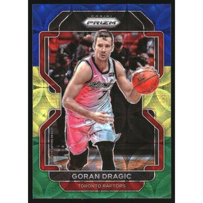2021-22 Panini Prizm Prizms Choice Blue Yellow and Green #204 Goran Dragic