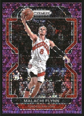 2021-22 Panini Prizm Prizms Fast Break Purple #111 Malachi Flynn