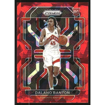 2021-22 Panini Prizm Prizms Red Ice #328 Dalano Banton