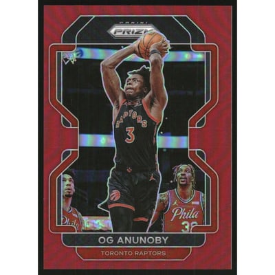 2021-22 Panini Prizm Prizms Red #206 OG Anunoby