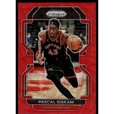 2021-22 Panini Prizm Prizms Ruby Wave #174 Pascal Siakam
