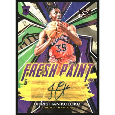 2022-23 Court Kings Fresh Paint Ruby #34 Christian Koloko