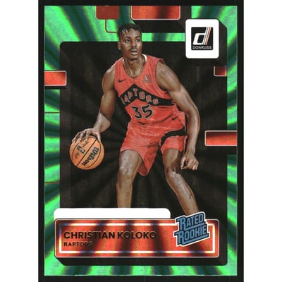 2022-23 Donruss Holo Green Laser #233 Christian Koloko RR