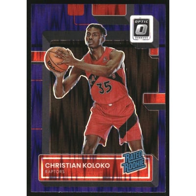 2022-23 Donruss Optic Purple Shock #212 Christian Koloko RR