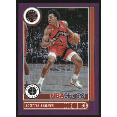 2022-23 Panini Chronicles Purple #575 Scottie Barnes/Hoops Premium Stock