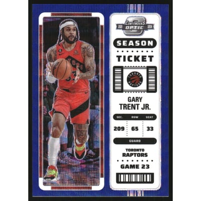 2022-23 Panini Contenders Optic Blue Wave #58 Gary Trent Jr.