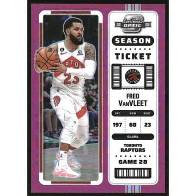 2022-23 Panini Contenders Optic Pink #15 Fred VanVleet