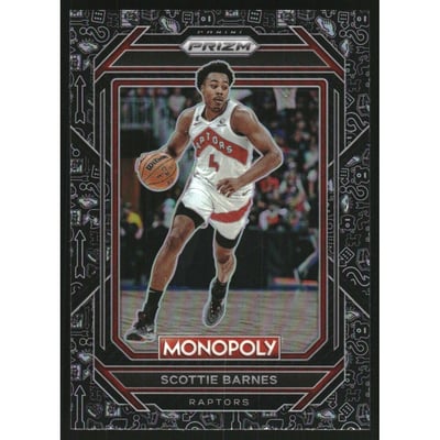2022-23 Panini Prizm Monopoly Monopoly Black #84 Scottie Barnes