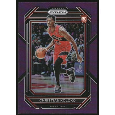 2022-23 Panini Prizm Prizms Purple #265 Christian Koloko