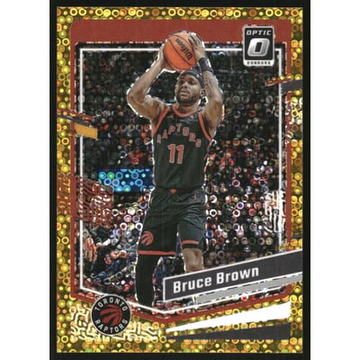 2023-24 Donruss Optic Fast Break Gold #39 Bruce Brown