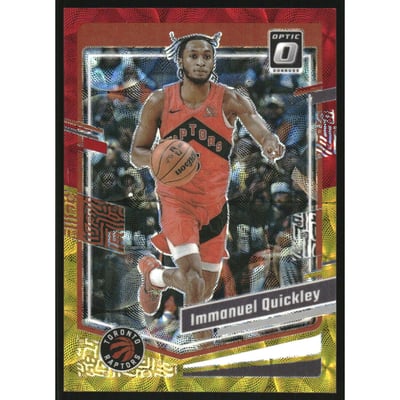 2023-24 Donruss Optic Red and Gold International #83 Immanuel Quickley