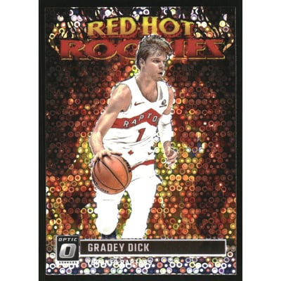 2023-24 Donruss Optic Red Hot Rookies Holo Fast Break #13 Gradey Dick