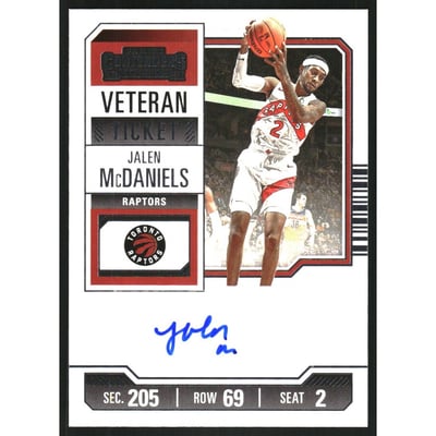 2023-24 Panini Contenders Retail Veteran Autographs #17 Jalen McDaniels