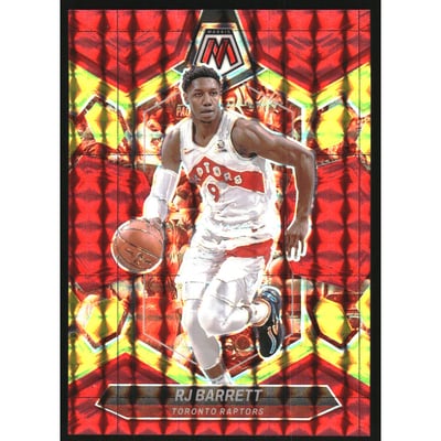 2023-24 Panini Mosaic Mosaic Choice Fusion Red and Yellow #53 RJ Barrett