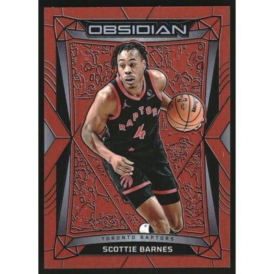 2023-24 Panini Obsidian Electric Etch Orange Flood #173 Scottie Barnes