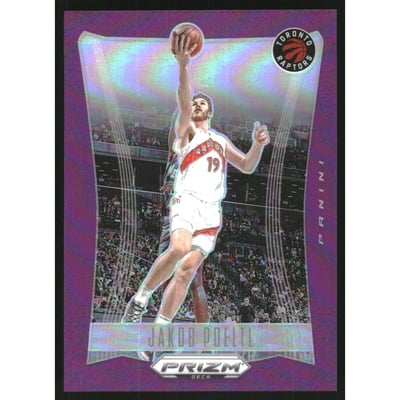 2023-24 Panini Prizm Deca Prizms Purple #153 Jakob Poeltl