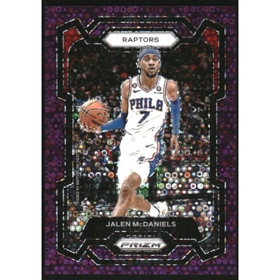 2023-24 Panini Prizm Prizms Fast Break Purple #291 Jalen McDaniels