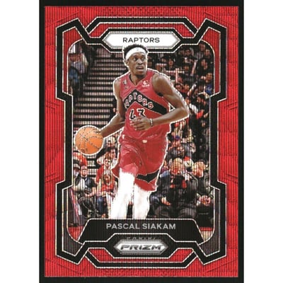 2023-24 Panini Prizm Prizms Ruby Wave #30 Pascal Siakam