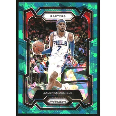 2023-24 Panini Prizm Prizms Teal Ice #291 Jalen McDaniels