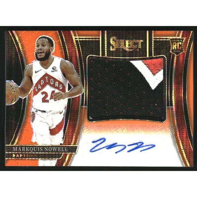 2023-24 Select Jumbo Rookie Signature Swatches Orange Pulsar Prizms FOTL #27 Markquis Nowell
