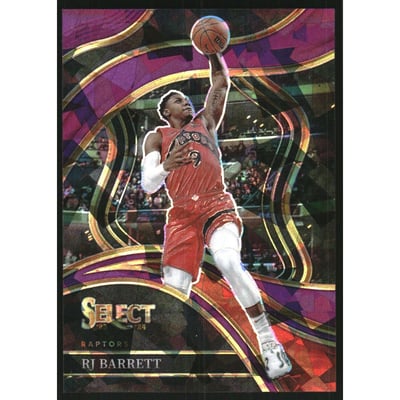 2023-24 Select Prizms Purple Cracked Ice #201 RJ Barrett