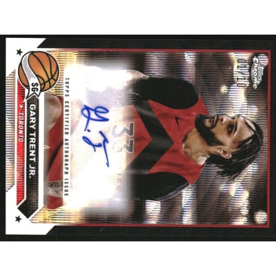 2023-24 Topps Chrome Autographs Black Wave Refractors #CGGTJ Gary Trent Jr.
