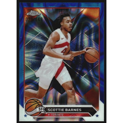 2023-24 Topps Chrome Blue Lava Refractors #20 Scottie Barnes