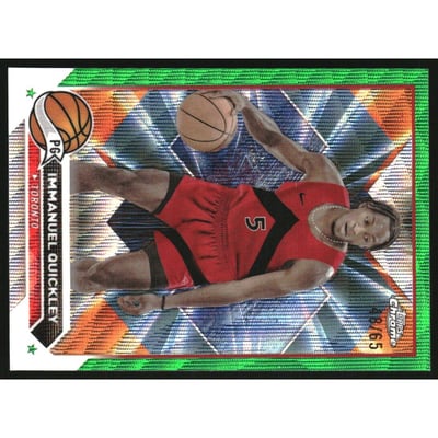 2023-24 Topps Chrome Green Wave Refractors #131 Immanuel Quickley