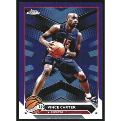 2023-24 Topps Chrome Purple Refractors #82 Vince Carter