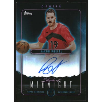 2023-24 Topps Midnight Stroke of Midnight Autographs #SMAJPO Jakob Poeltl