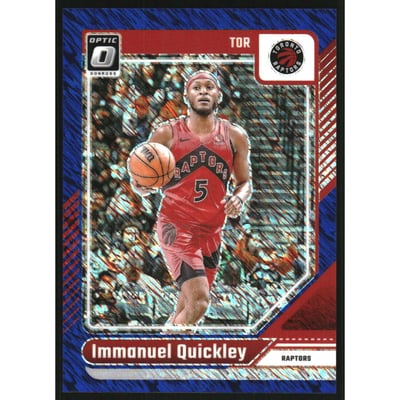 2024-25 Donruss Optic Blue Shimmer #86 Immanuel Quickley