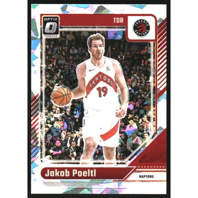 2024-25 Donruss Optic Cracked Ice #65 Jakob Poeltl