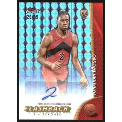 2024-25 Finest Flashback Autographs Blue Geometric Refractors #FBAJM Jonathan Mogbo