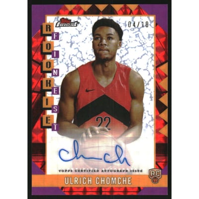 2024-25 Finest Rookie Autographs Red Black Vapor Geometric Refractors #RFAUC Ulrich Chomche