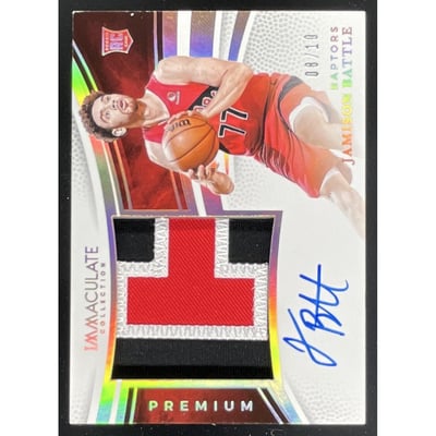 2024-25 Immaculate Collection Premium Patch Gold #73 Jamison Battle Auto /10