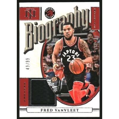 2024-25 Panini National Treasures Biography Materials #31 Fred VanVleet/99