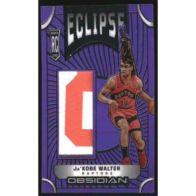 2024-25 Panini Obsidian Eclipse Materials Electric Etch Purple Flood #12 Ja'Kobe Walter