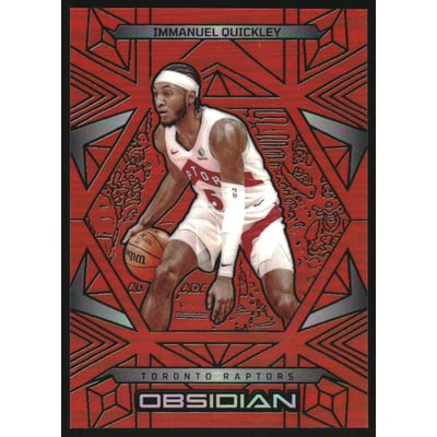2024-25 Panini Obsidian Electric Etch Orange Flood #91 Immanuel Quickley