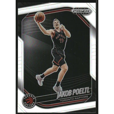 2024-25 Panini Prizm Black Prizms White #185 Jakob Poeltl