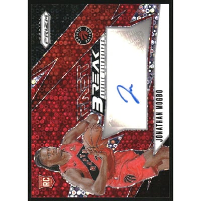 2024-25 Panini Prizm Fast Break Rookie Autographs Red #21 Jonathan Mogbo