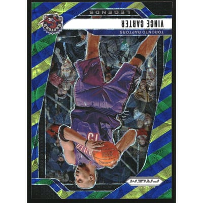 2024-25 Panini Prizm Prizms Choice Blue Yellow and Green #295 Vince Carter