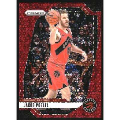 2024-25 Panini Prizm Prizms Fast Break Red #198 Jakob Poeltl