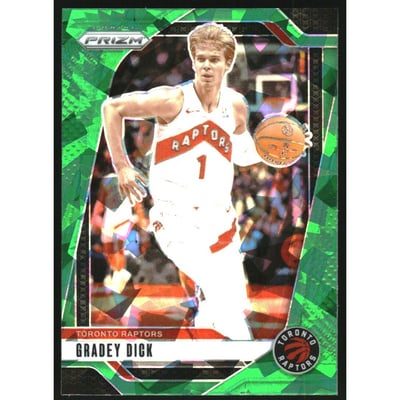 2024-25 Panini Prizm Prizms Green Ice #205 Gradey Dick
