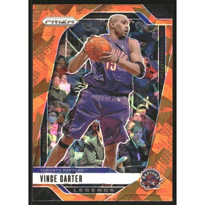 2024-25 Panini Prizm Prizms Orange Ice #295 Vince Carter
