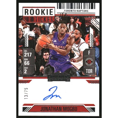 2024-25 Panini Silhouette Rookie Season Ticket Autographs #8 Jonathan Mogbo